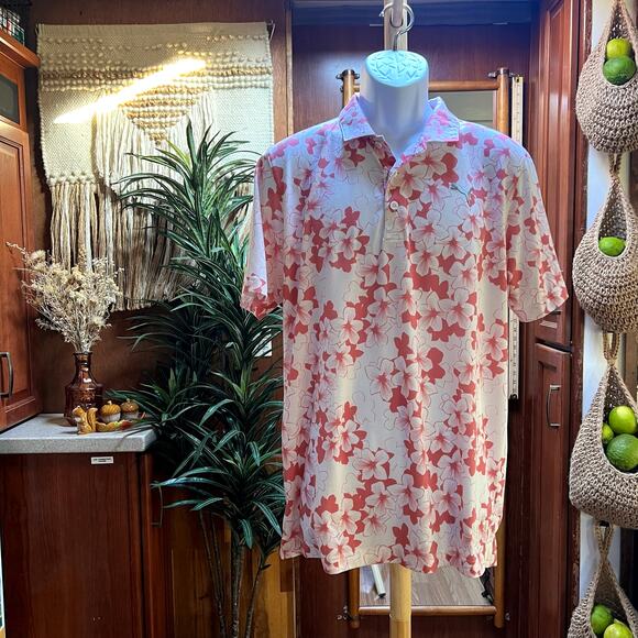 PUMA Masters Thirteen Floral Polo M | 2020 Golf Shirt Pink White Limited Edition - Picture 1 of 9